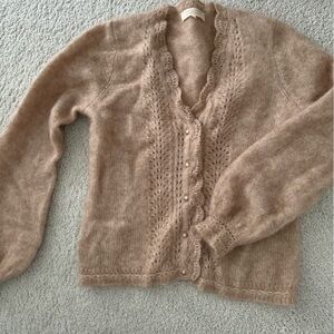 Sezane ANGELO Cardigan in light tan size in LARGE